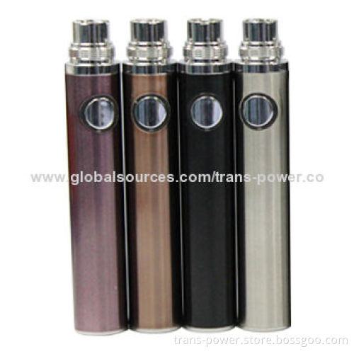 New and Popular Ecigator Ecig/E Cigarette Colorful Evod Batteries, 650/ 900/1,100mAh Capacity